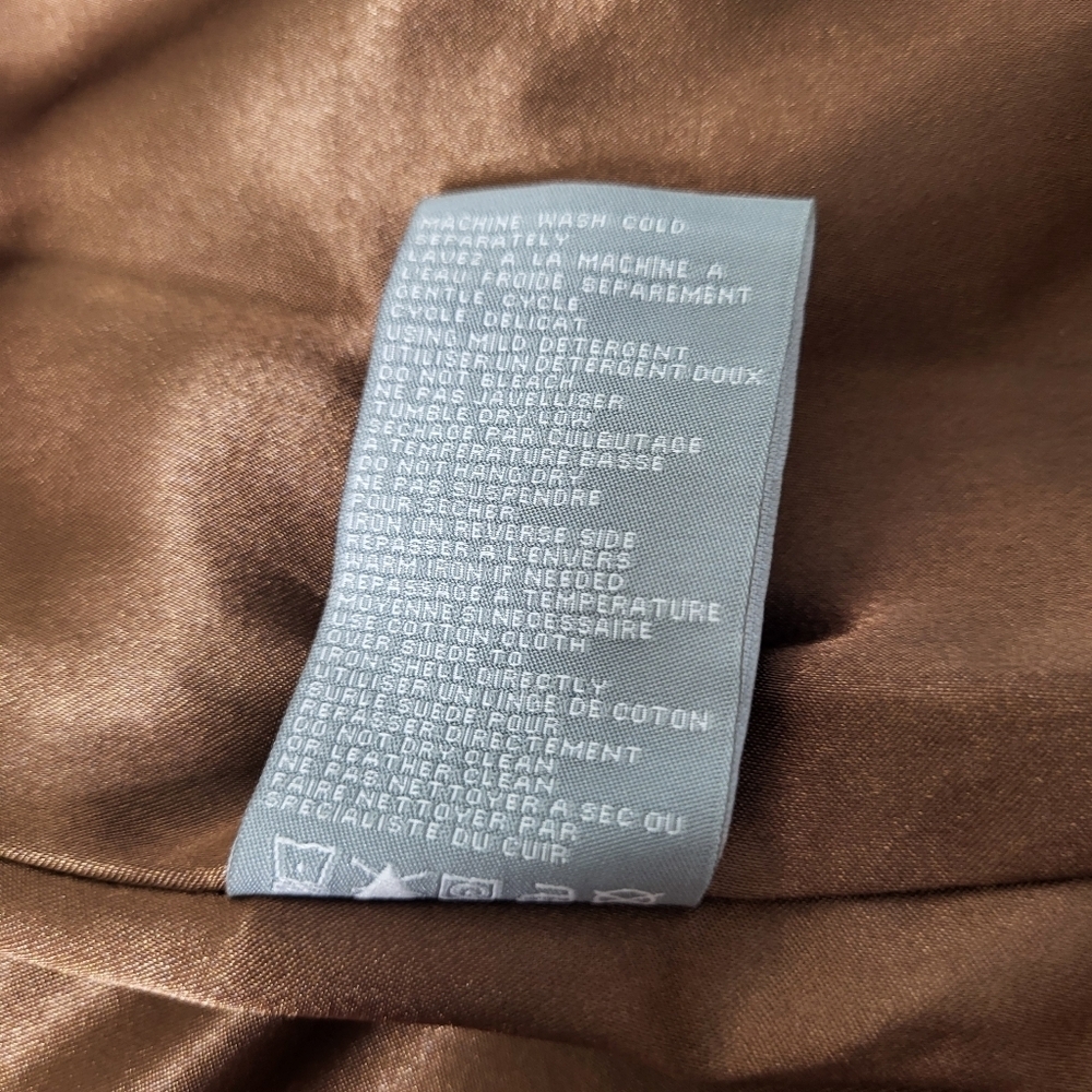 Sleeveless Brown Suede Moto Vest With Pockets - Picture 11 of 11
